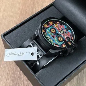ED HARDY ガラス時計 ED HARDY ガラス時計